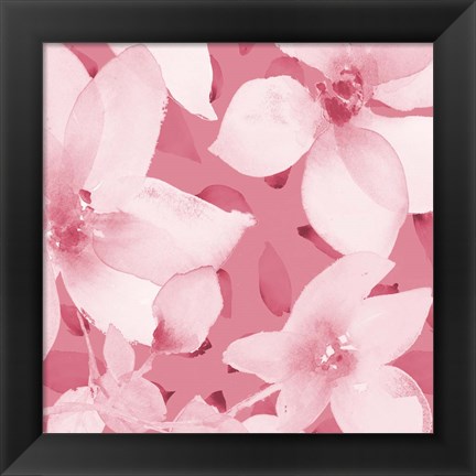 Framed Blooming Pink Whispers I Print