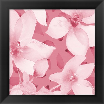 Framed Blooming Pink Whispers I Print