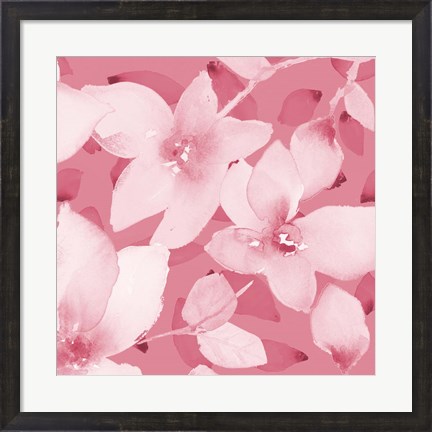 Framed Blooming Pink Whispers II Print