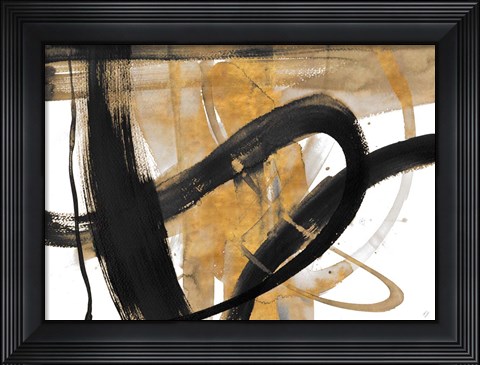 Framed Urban Vibe with Gold II Print