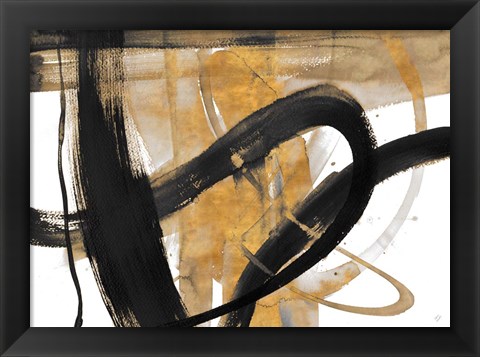 Framed Urban Vibe with Gold II Print