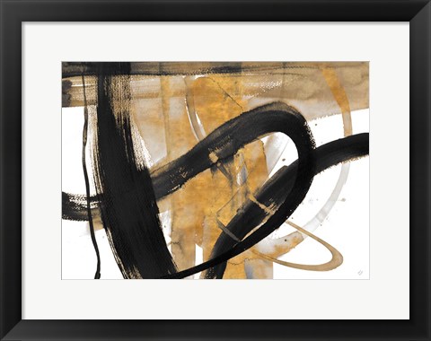 Framed Urban Vibe with Gold II Print