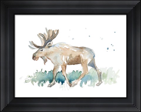 Framed Watercolor Moose Print
