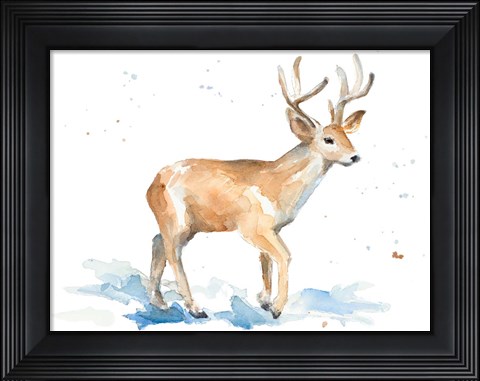 Framed Watercolor Deer Print