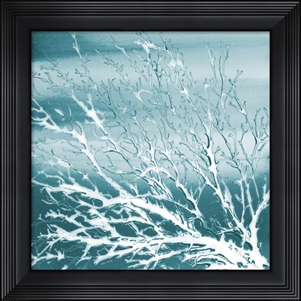 Framed Deep Coral Square II Print