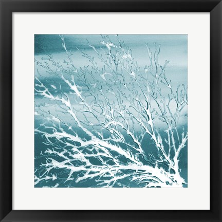 Framed Deep Coral Square II Print