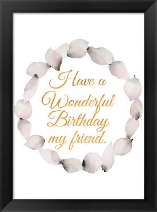 Framed Wonderful Birthday Print