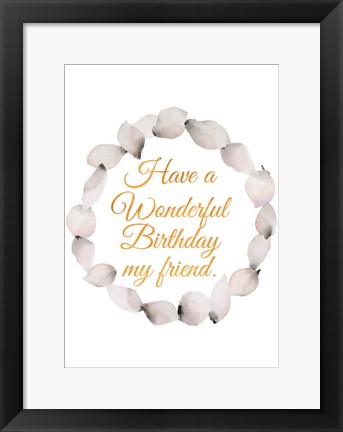 Framed Wonderful Birthday Print