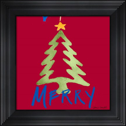 Framed Christmas Ornaments II Print
