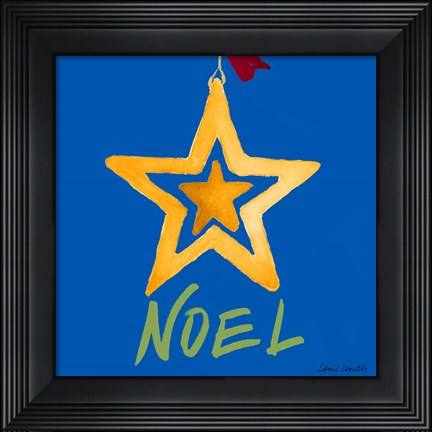 Framed Christmas Ornaments III Print