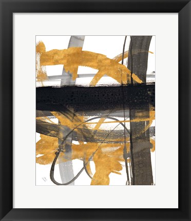 Framed Urban Vibe With Gold III Print