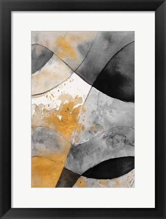 Framed Grey and Gold Fantasy II Print