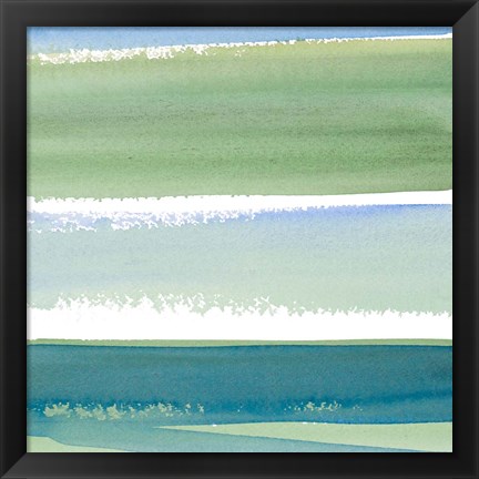 Framed Morning Pasture Square II Print