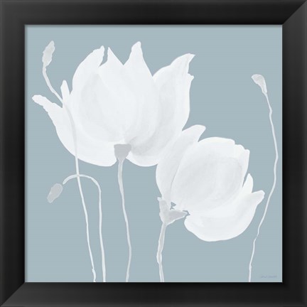 Framed White Floral Sway Print