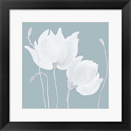 Framed White Floral Sway Print