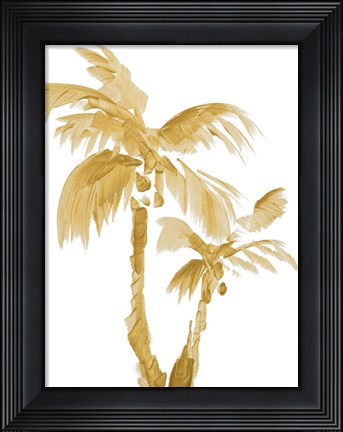 Framed Gold Palms II Print