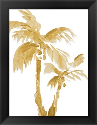 Framed Gold Palms II Print