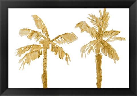 Framed Gold Palms III Print