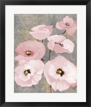 Framed Kindle&#39;s Blush Poppies II Print