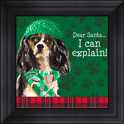Framed Christmas Puppy II Print