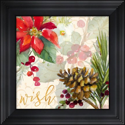 Framed Holiday Wishes IV Print