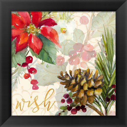Framed Holiday Wishes IV Print