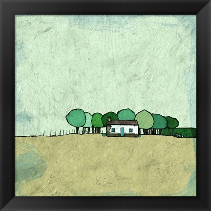Framed Tiny Green Home Print