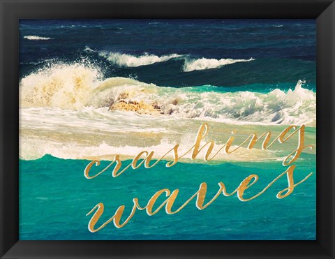 Framed High Waves II Print