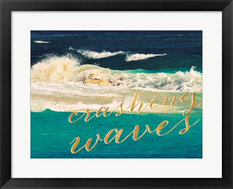 Framed High Waves II Print