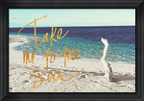 Framed Beach Please II Print