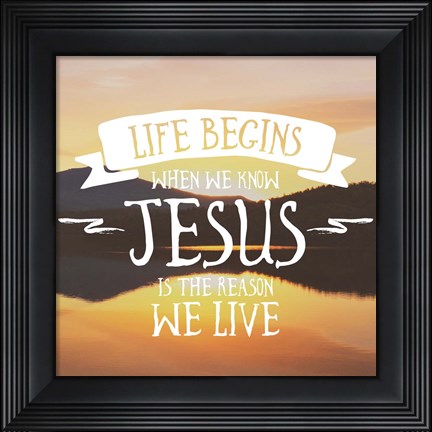 Framed Life Begins Print