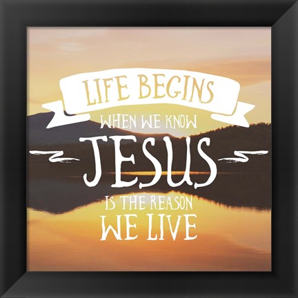 Framed Life Begins Print