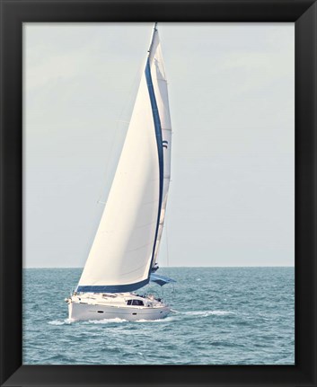 Framed Sailboat in the Ocean Print