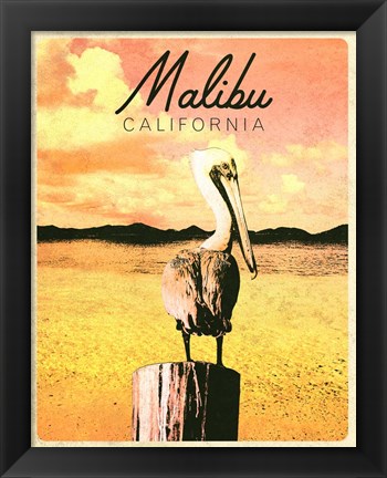 Framed Malibu, California Print