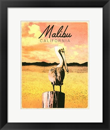 Framed Malibu, California Print