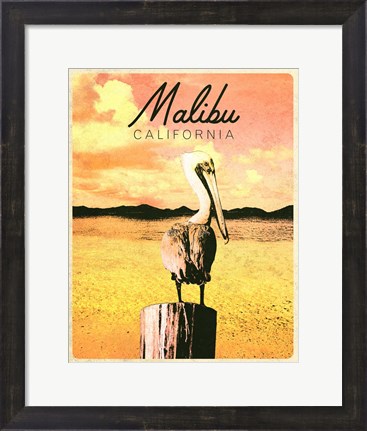 Framed Malibu, California Print