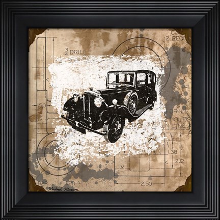 Framed Vintage Ride I Print