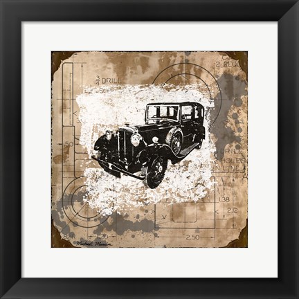 Framed Vintage Ride I Print