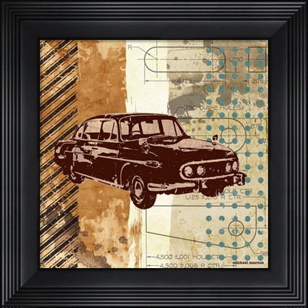 Framed Retro Ride I Print