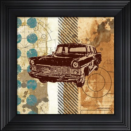 Framed Retro Ride II Print