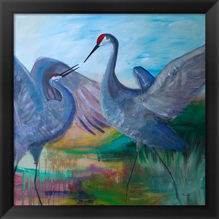 Framed Sandhill Cranes Print