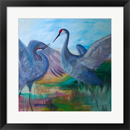 Framed Sandhill Cranes Print