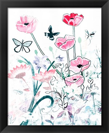 Framed All White Garden Print