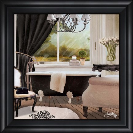 Framed Chandelier Bath II Print