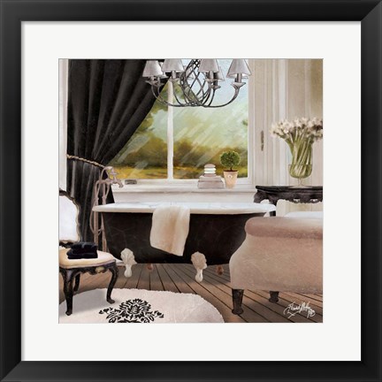 Framed Chandelier Bath II Print