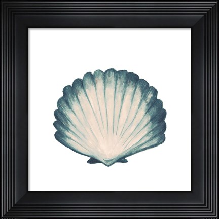 Framed Coastal Icon V (blue) Print