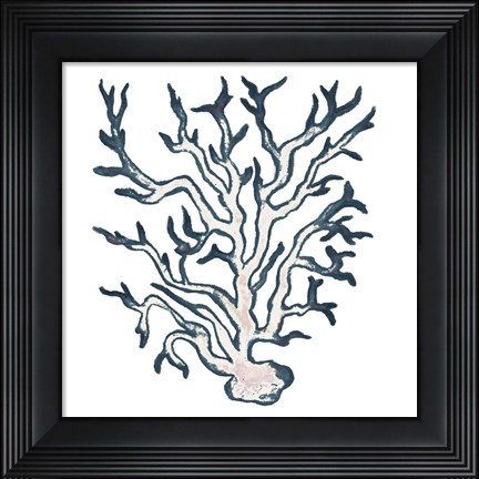 Framed Coastal Icon III (blue) Print