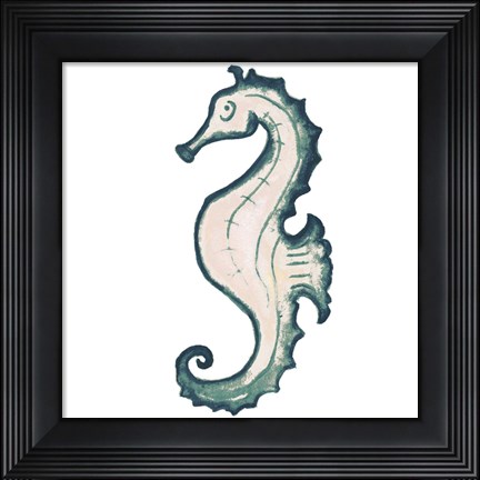 Framed Coastal Icon I (blue) Print