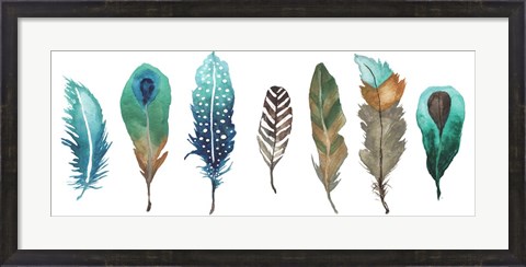 Framed Fetching Feathers I Print
