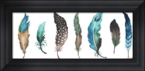 Framed Fetching Feathers II Print